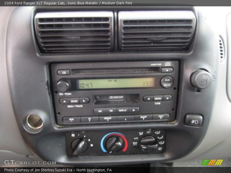 Sonic Blue Metallic / Medium Dark Flint 2004 Ford Ranger XLT Regular Cab