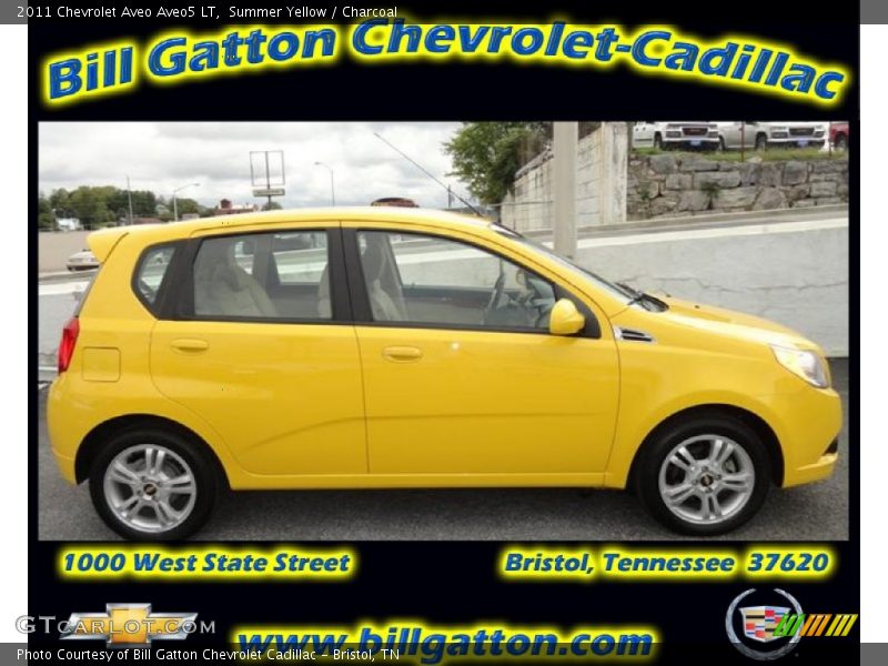 Summer Yellow / Charcoal 2011 Chevrolet Aveo Aveo5 LT