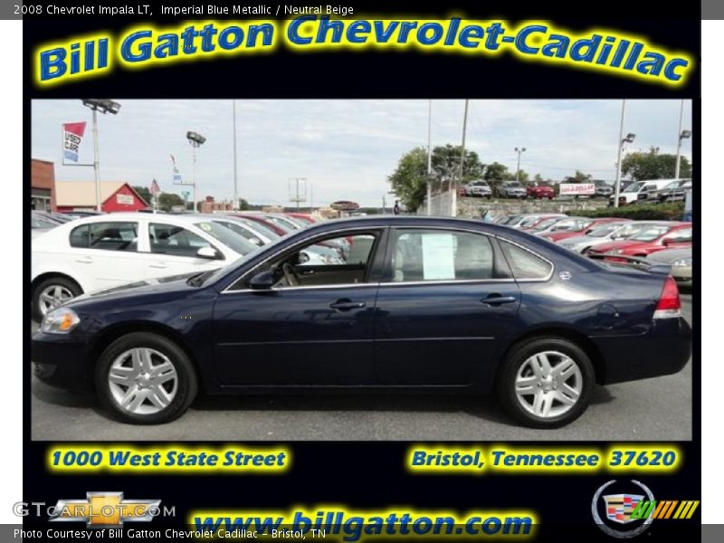 Imperial Blue Metallic / Neutral Beige 2008 Chevrolet Impala LT