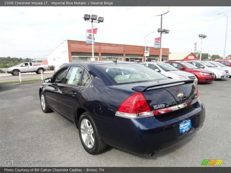 Imperial Blue Metallic / Neutral Beige 2008 Chevrolet Impala LT