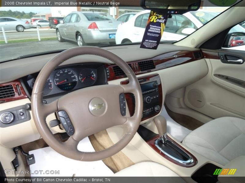 Imperial Blue Metallic / Neutral Beige 2008 Chevrolet Impala LT