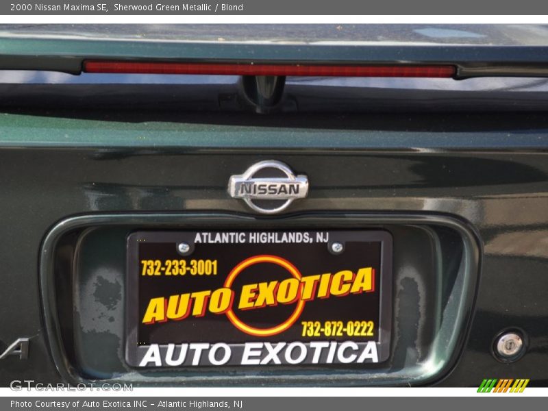Sherwood Green Metallic / Blond 2000 Nissan Maxima SE