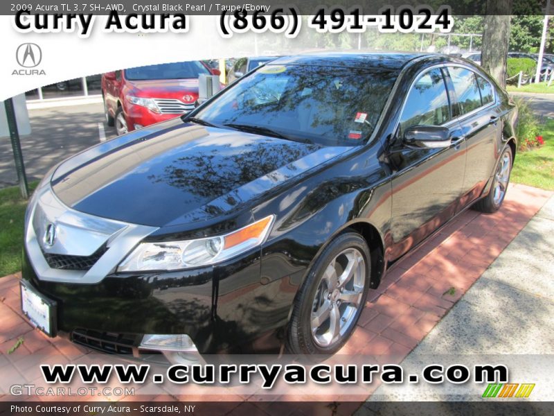 Crystal Black Pearl / Taupe/Ebony 2009 Acura TL 3.7 SH-AWD
