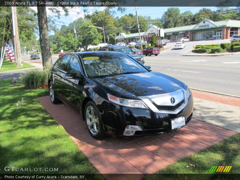 Crystal Black Pearl / Taupe/Ebony 2009 Acura TL 3.7 SH-AWD