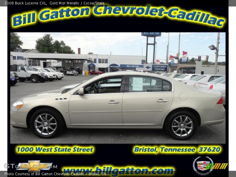 Gold Mist Metallic / Cocoa/Shale 2008 Buick Lucerne CXL