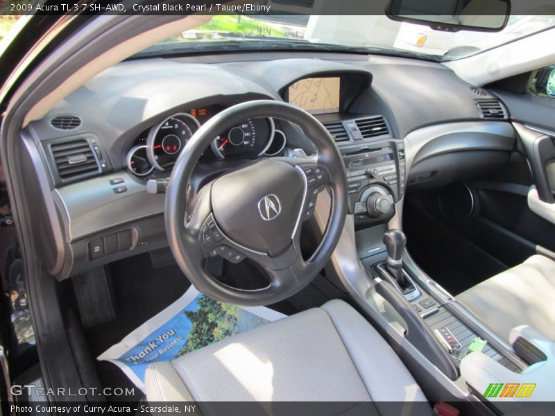 Crystal Black Pearl / Taupe/Ebony 2009 Acura TL 3.7 SH-AWD