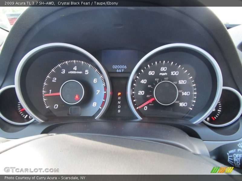Crystal Black Pearl / Taupe/Ebony 2009 Acura TL 3.7 SH-AWD