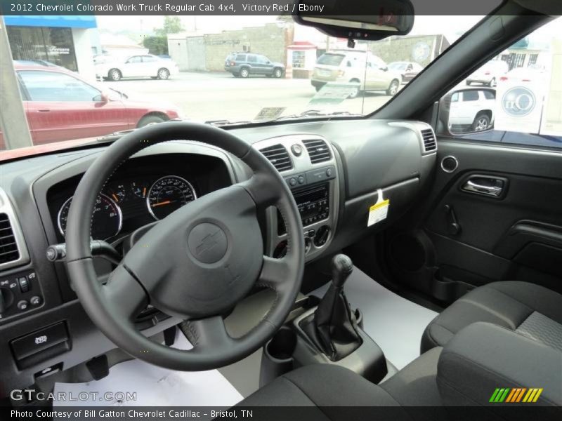Ebony Interior - 2012 Colorado Work Truck Regular Cab 4x4 