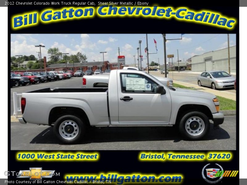 Sheer Silver Metallic / Ebony 2012 Chevrolet Colorado Work Truck Regular Cab