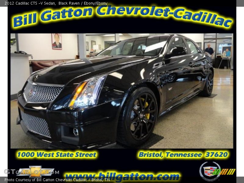 Black Raven / Ebony/Ebony 2012 Cadillac CTS -V Sedan