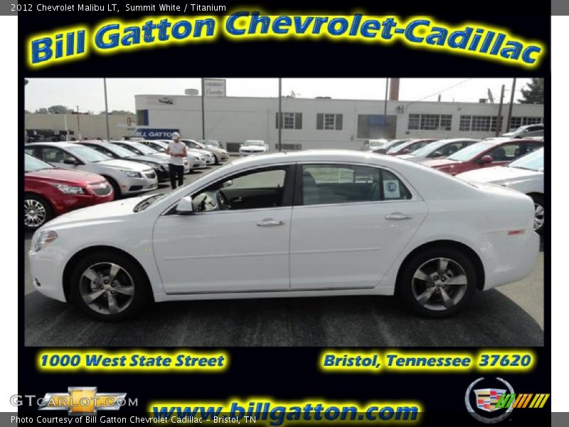 Summit White / Titanium 2012 Chevrolet Malibu LT