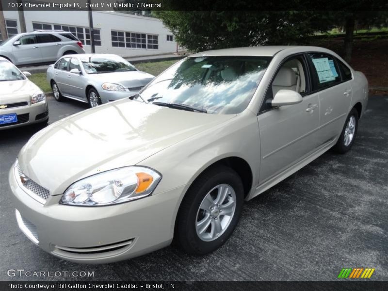 Gold Mist Metallic / Neutral 2012 Chevrolet Impala LS