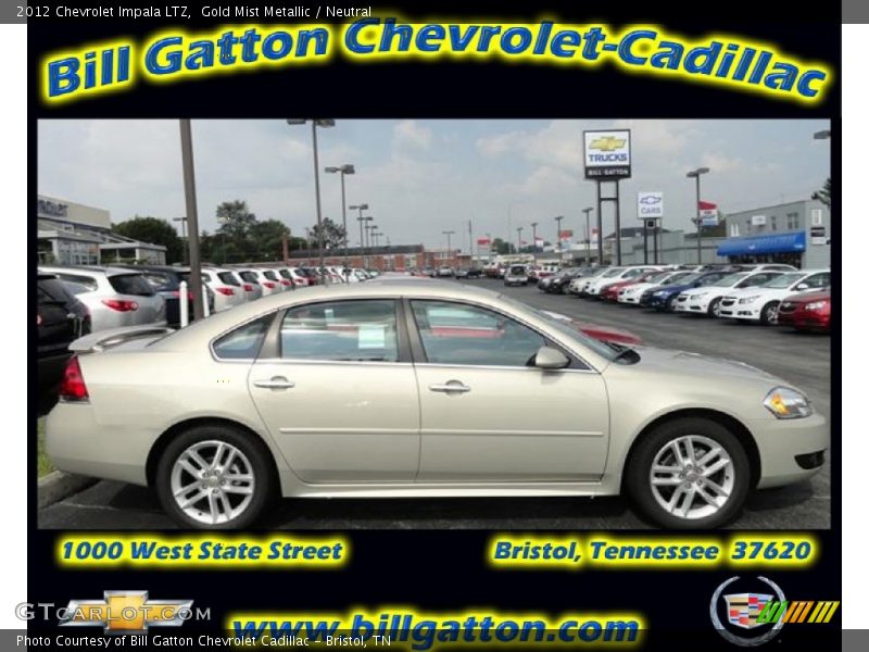 Gold Mist Metallic / Neutral 2012 Chevrolet Impala LTZ