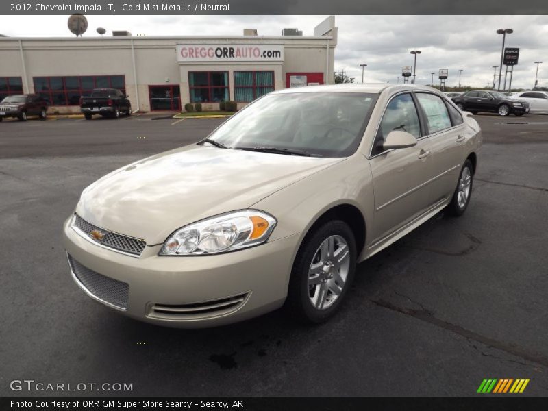 Gold Mist Metallic / Neutral 2012 Chevrolet Impala LT