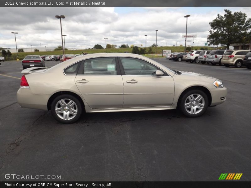Gold Mist Metallic / Neutral 2012 Chevrolet Impala LT