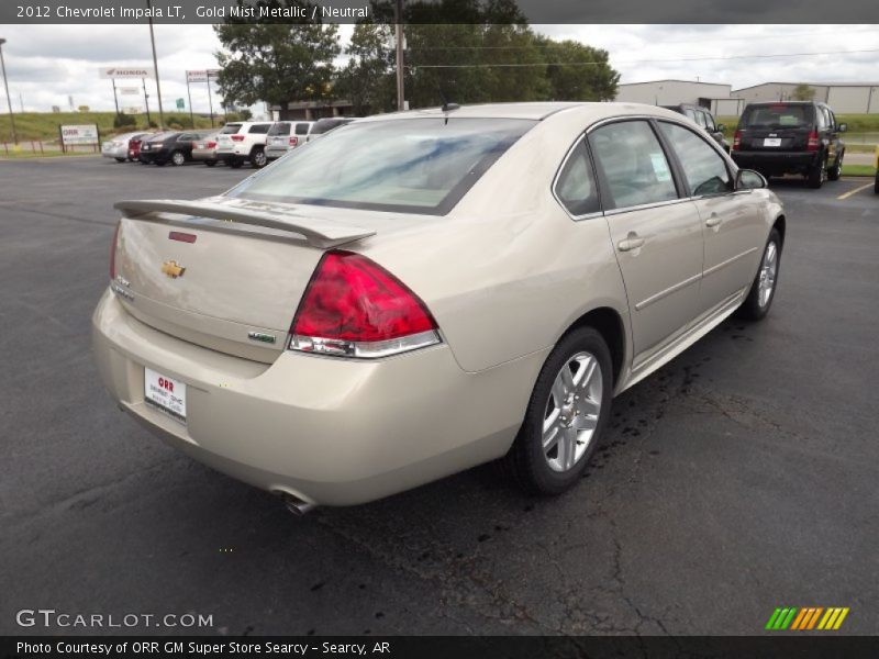 Gold Mist Metallic / Neutral 2012 Chevrolet Impala LT