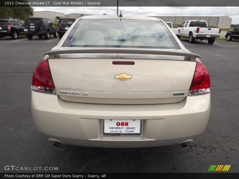 Gold Mist Metallic / Neutral 2012 Chevrolet Impala LT