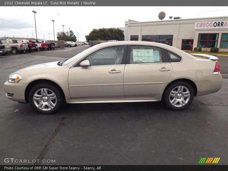 Gold Mist Metallic / Neutral 2012 Chevrolet Impala LT