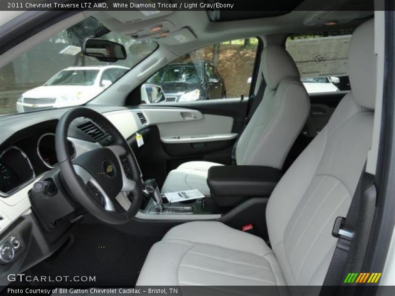 White Diamond Tricoat / Light Gray/Ebony 2011 Chevrolet Traverse LTZ AWD