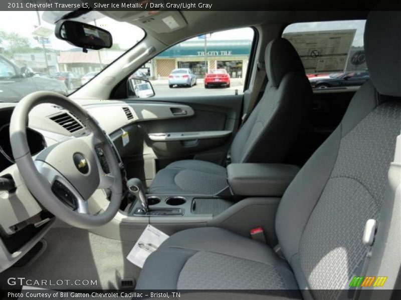 Silver Ice Metallic / Dark Gray/Light Gray 2011 Chevrolet Traverse LS