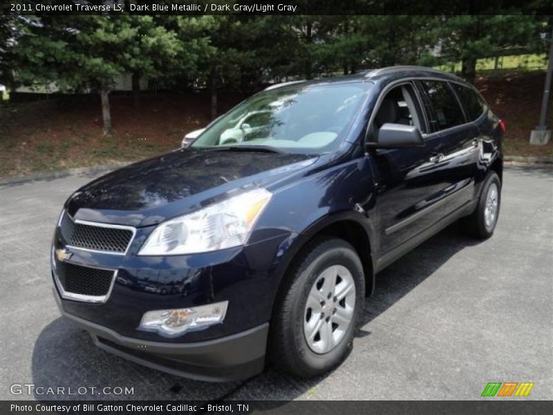 Dark Blue Metallic / Dark Gray/Light Gray 2011 Chevrolet Traverse LS