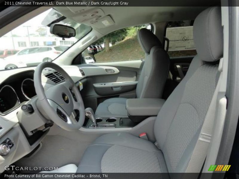 Dark Blue Metallic / Dark Gray/Light Gray 2011 Chevrolet Traverse LS