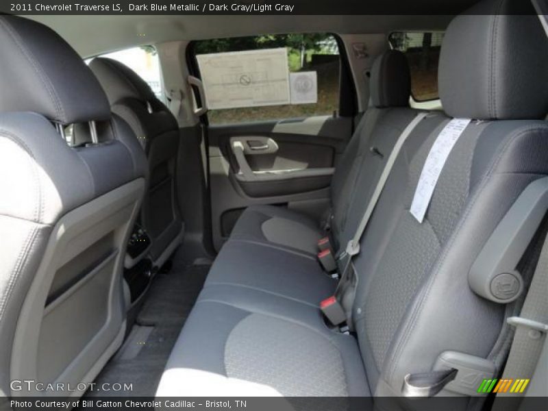 Dark Blue Metallic / Dark Gray/Light Gray 2011 Chevrolet Traverse LS