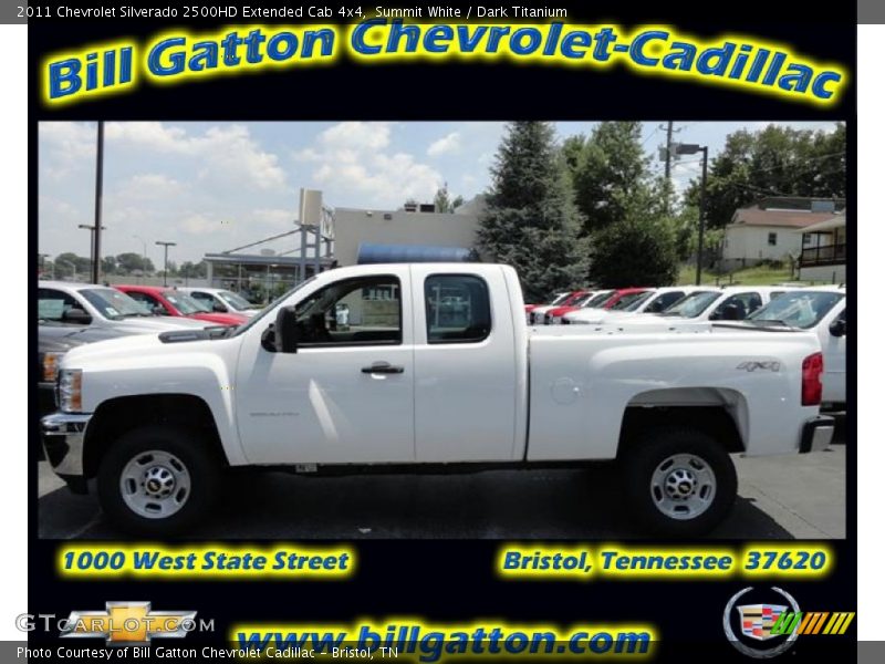 Summit White / Dark Titanium 2011 Chevrolet Silverado 2500HD Extended Cab 4x4