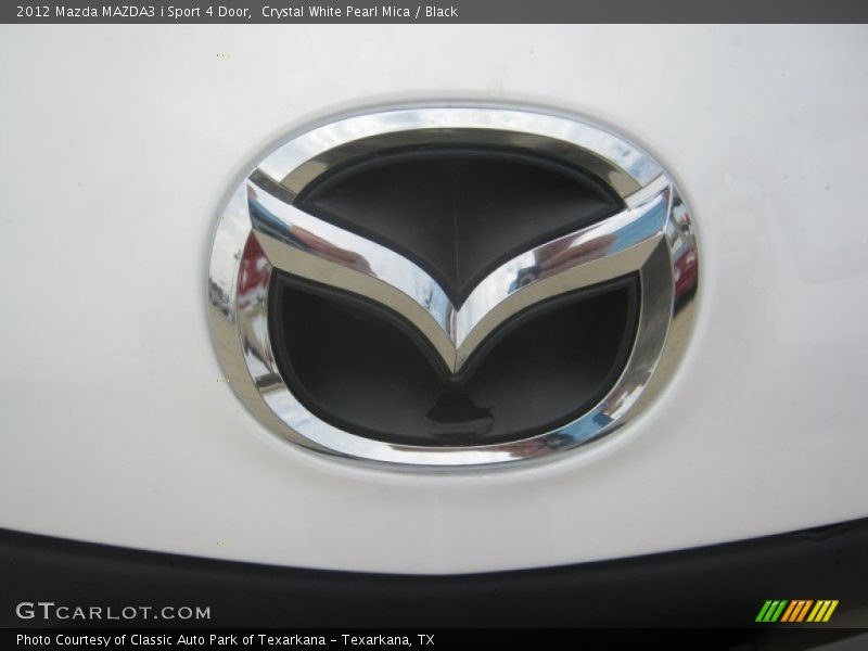 Crystal White Pearl Mica / Black 2012 Mazda MAZDA3 i Sport 4 Door