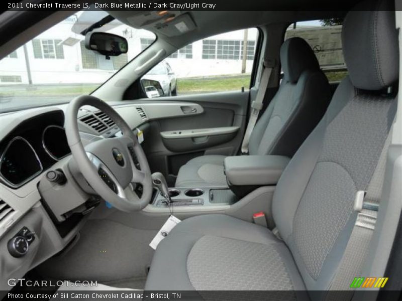 Dark Blue Metallic / Dark Gray/Light Gray 2011 Chevrolet Traverse LS