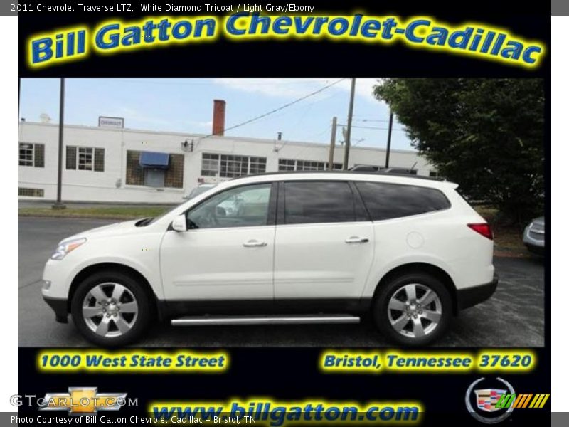 White Diamond Tricoat / Light Gray/Ebony 2011 Chevrolet Traverse LTZ
