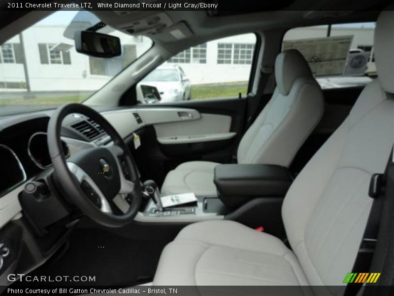 White Diamond Tricoat / Light Gray/Ebony 2011 Chevrolet Traverse LTZ