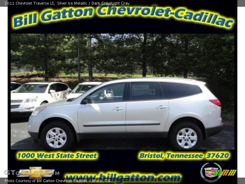 Silver Ice Metallic / Dark Gray/Light Gray 2011 Chevrolet Traverse LS