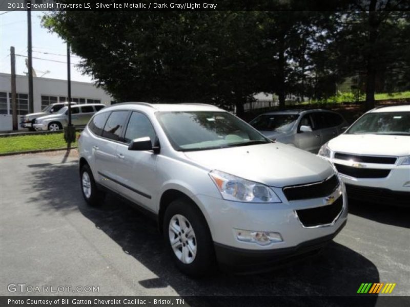 Silver Ice Metallic / Dark Gray/Light Gray 2011 Chevrolet Traverse LS