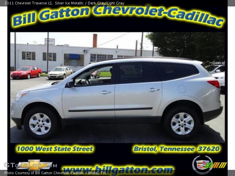 Silver Ice Metallic / Dark Gray/Light Gray 2011 Chevrolet Traverse LS