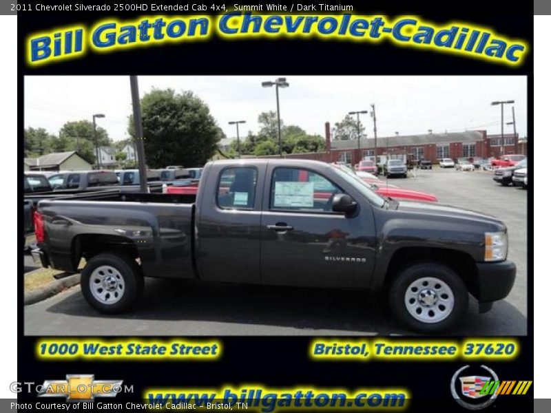 Summit White / Dark Titanium 2011 Chevrolet Silverado 2500HD Extended Cab 4x4