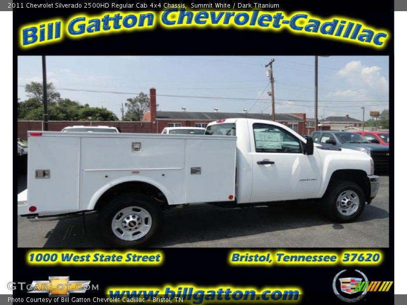 Summit White / Dark Titanium 2011 Chevrolet Silverado 2500HD Regular Cab 4x4 Chassis