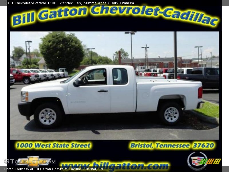 Summit White / Dark Titanium 2011 Chevrolet Silverado 1500 Extended Cab