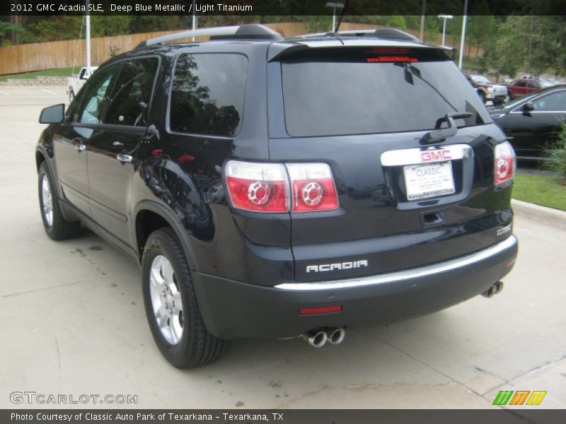 Deep Blue Metallic / Light Titanium 2012 GMC Acadia SLE