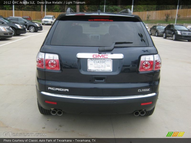 Deep Blue Metallic / Light Titanium 2012 GMC Acadia SLE