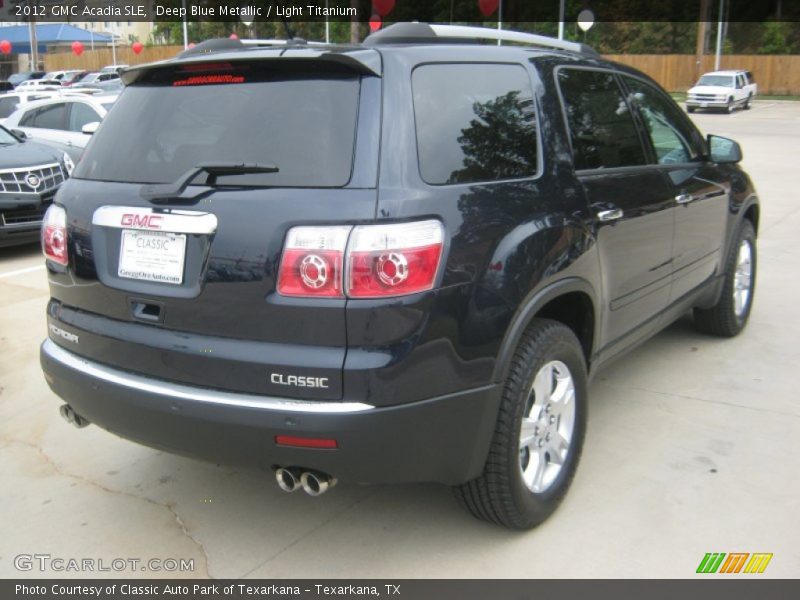 Deep Blue Metallic / Light Titanium 2012 GMC Acadia SLE