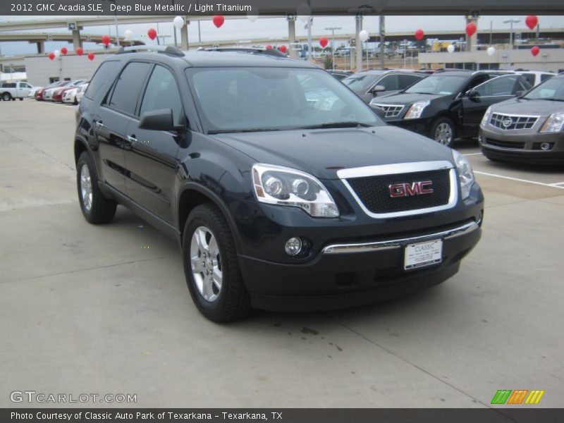 Deep Blue Metallic / Light Titanium 2012 GMC Acadia SLE