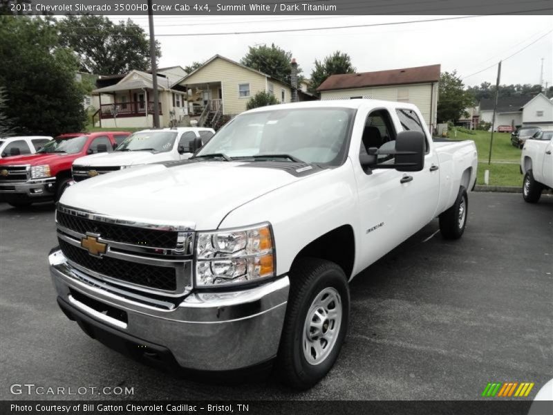 Summit White / Dark Titanium 2011 Chevrolet Silverado 3500HD Crew Cab 4x4
