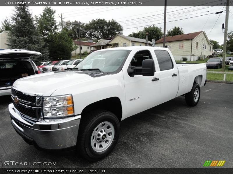 Summit White / Dark Titanium 2011 Chevrolet Silverado 3500HD Crew Cab 4x4