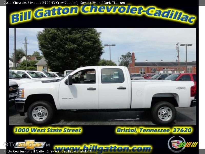 Summit White / Dark Titanium 2011 Chevrolet Silverado 2500HD Crew Cab 4x4