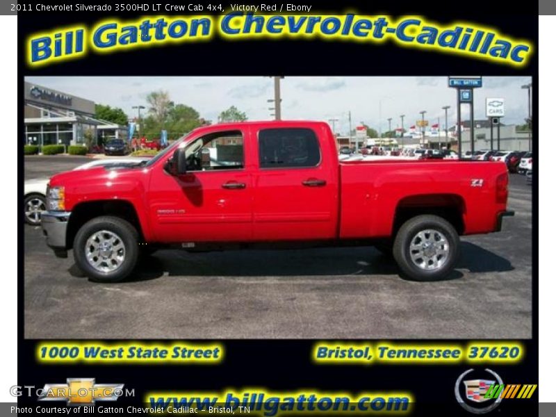Victory Red / Ebony 2011 Chevrolet Silverado 3500HD LT Crew Cab 4x4