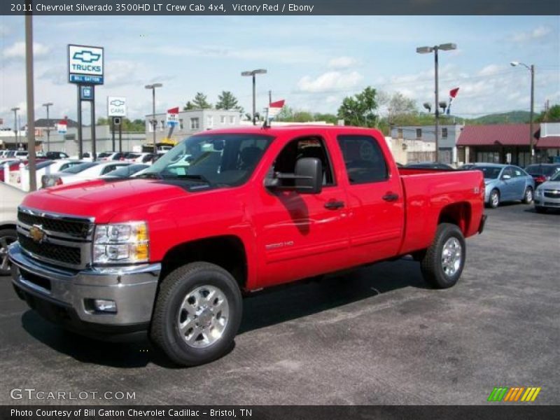 Victory Red / Ebony 2011 Chevrolet Silverado 3500HD LT Crew Cab 4x4