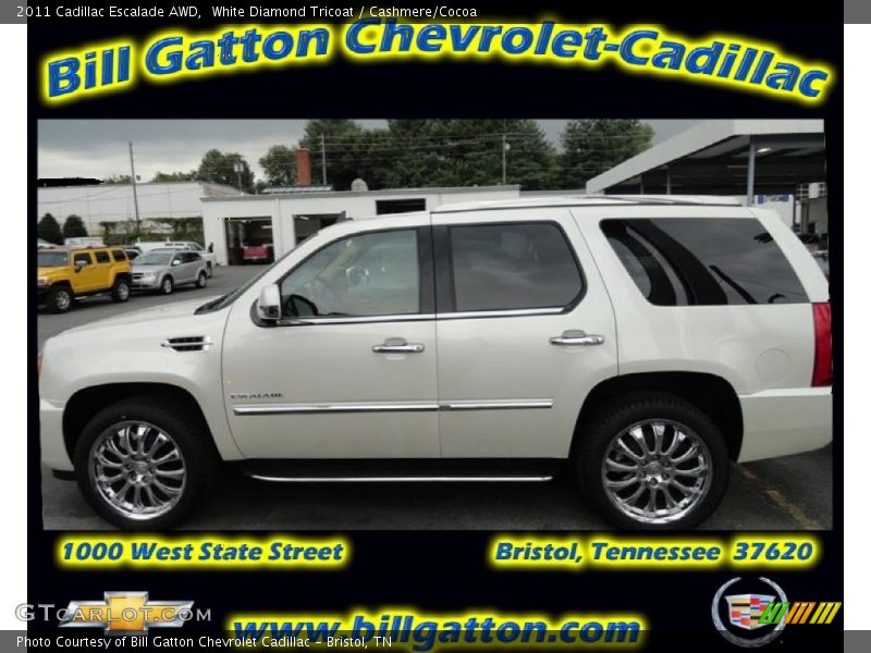 White Diamond Tricoat / Cashmere/Cocoa 2011 Cadillac Escalade AWD