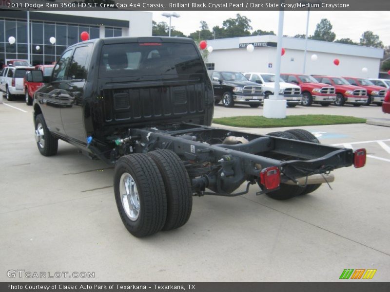 Brilliant Black Crystal Pearl / Dark Slate Gray/Medium Graystone 2011 Dodge Ram 3500 HD SLT Crew Cab 4x4 Chassis