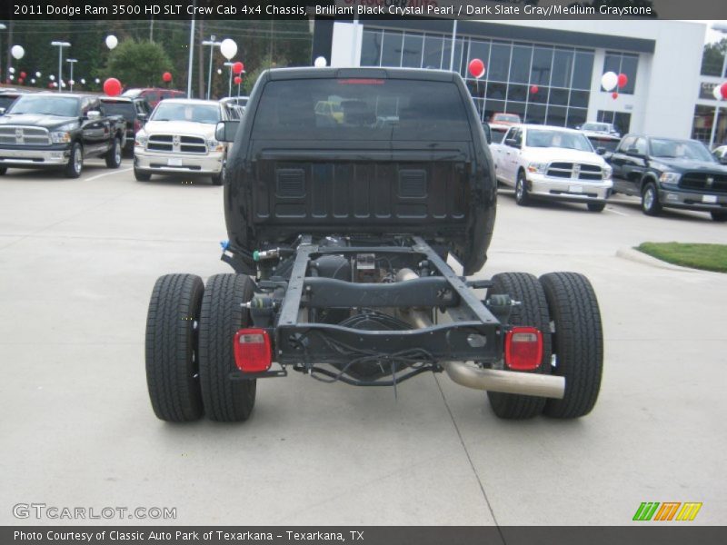 Brilliant Black Crystal Pearl / Dark Slate Gray/Medium Graystone 2011 Dodge Ram 3500 HD SLT Crew Cab 4x4 Chassis